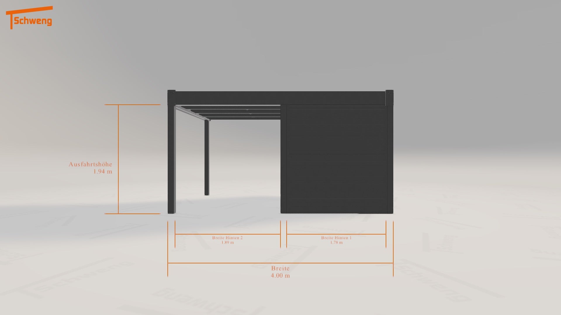 #DE Schweng Flachdachcarport C600 (ID x7vkr4) #MTG 