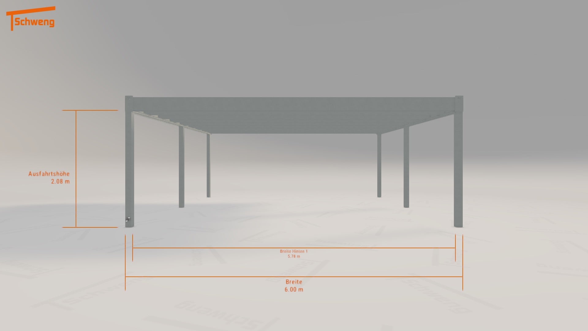 #DE Schweng Flachdachcarport C600+ (ID 2qj4gj) 