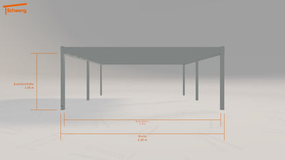 #DE Schweng Flachdachcarport C600+ (ID 2qj4gj) 