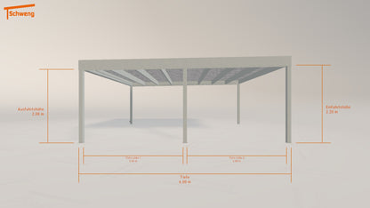 #DE Schweng Flachdachcarport C600+ (ID 2qj4gj) 