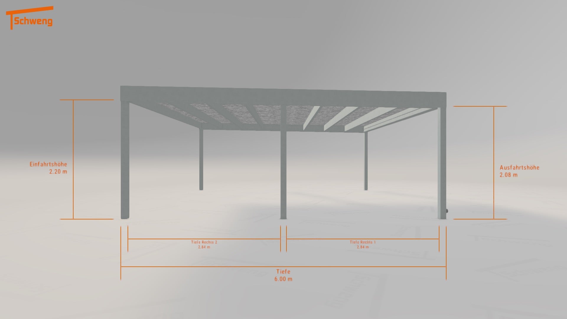 #DE Schweng Flachdachcarport C600+ (ID 2qj4gj) 