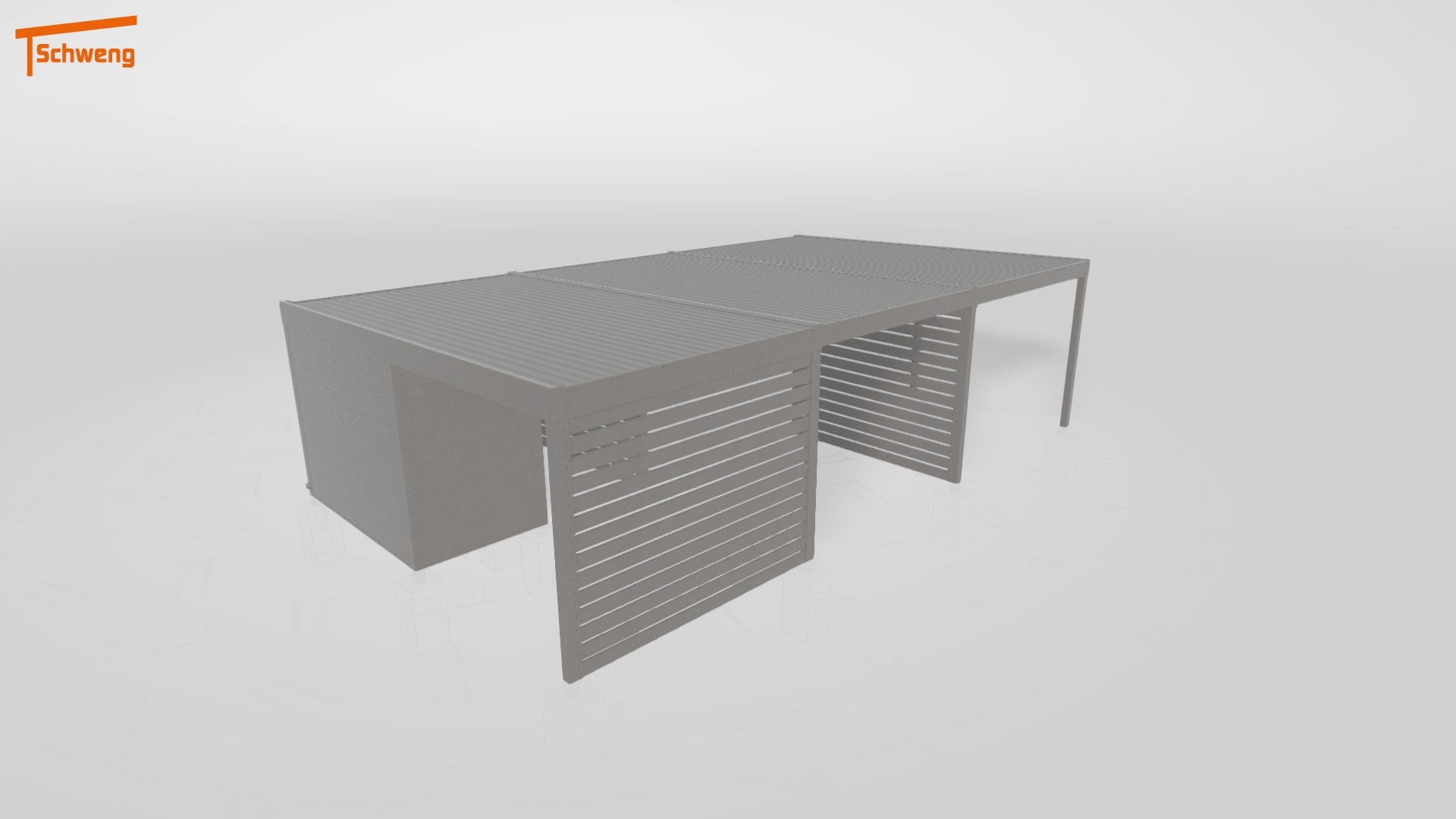 #DE Schweng Flachdachcarport C600+ (ID 5mw54r) 