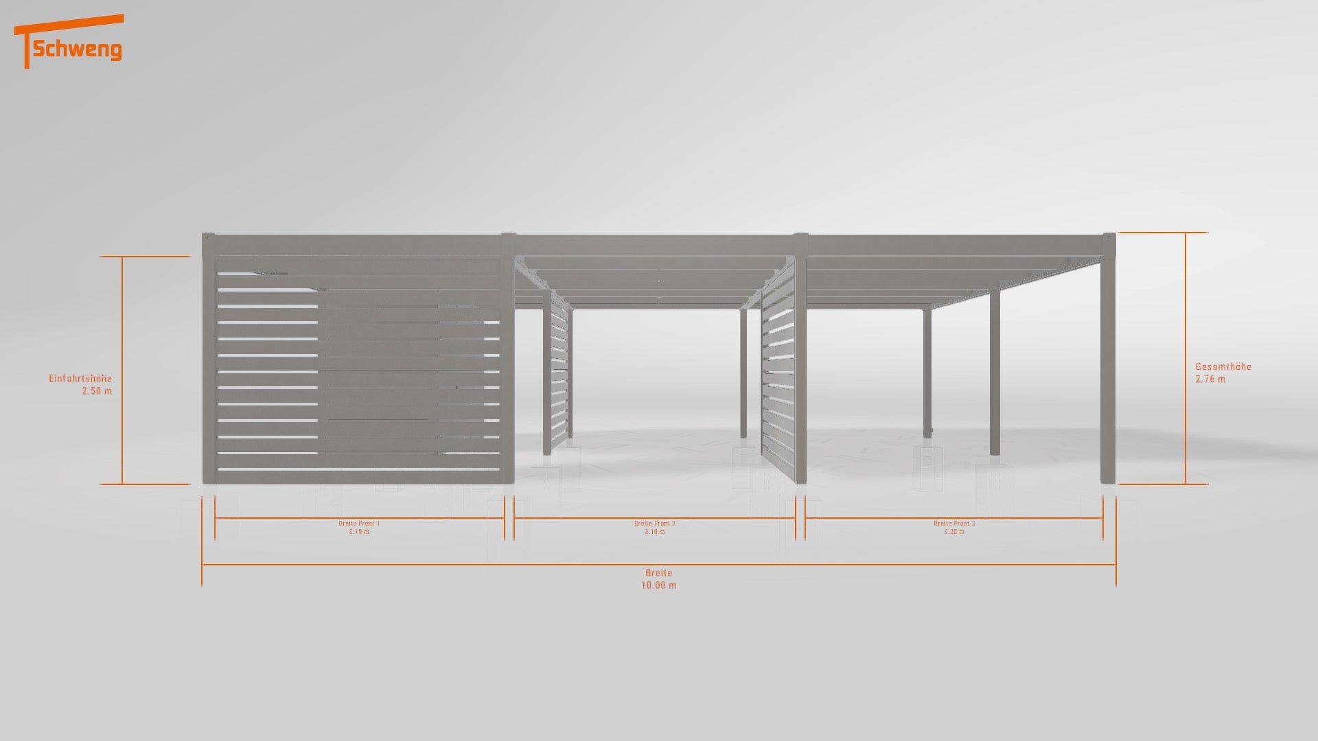#DE Schweng Flachdachcarport C600+ (ID 5mw54r) 
