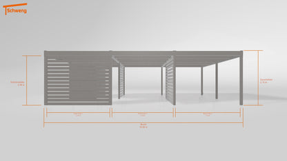 #DE Schweng Flachdachcarport C600+ (ID 5mw54r) 