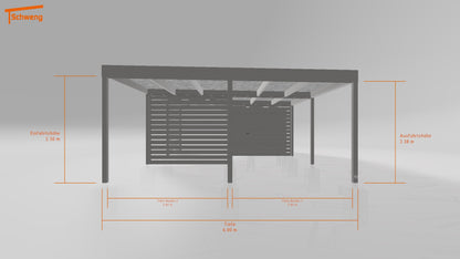 #DE Schweng Flachdachcarport C600+ (ID 5mw54r) 