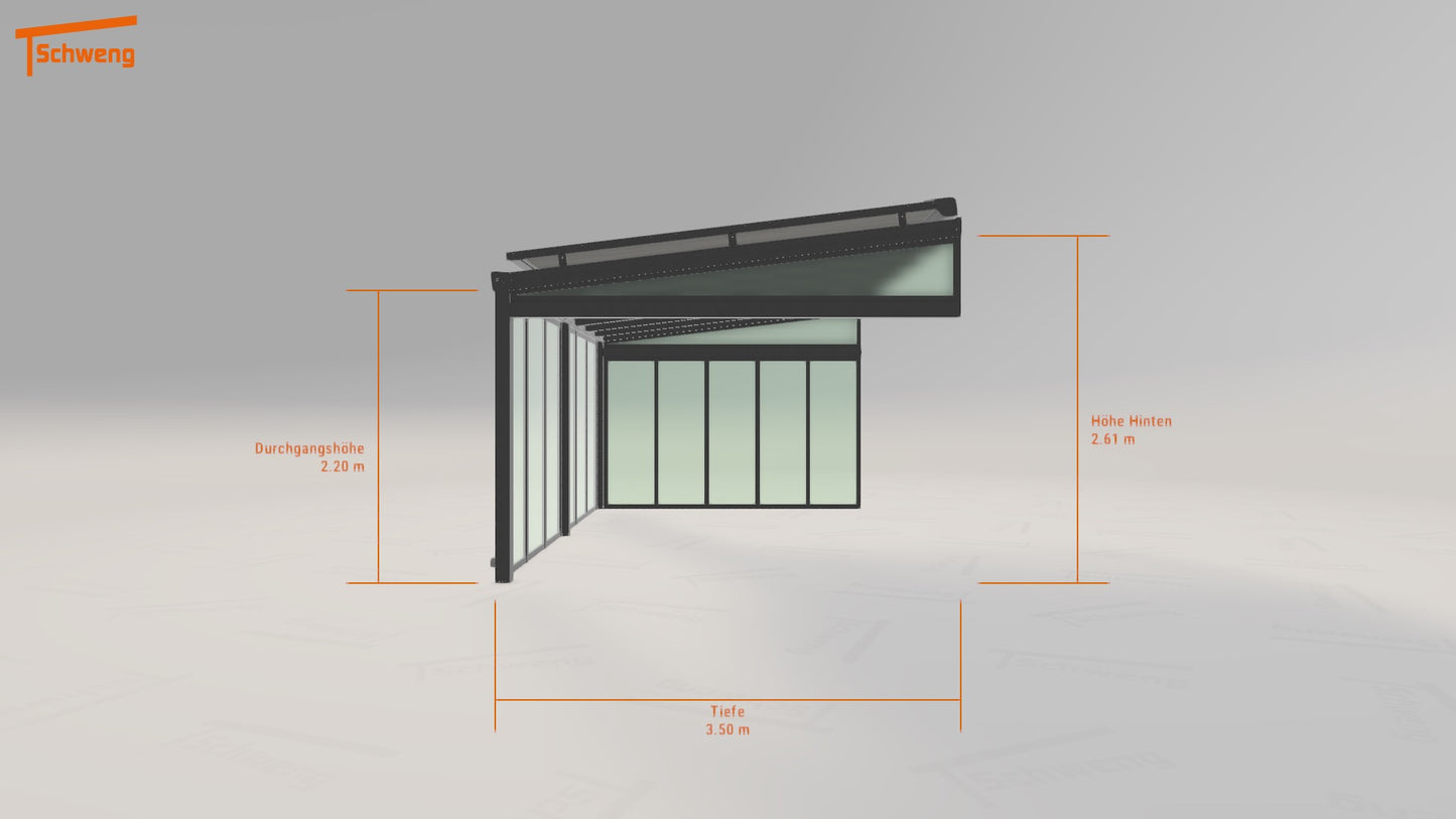 #DE Schweng Terrassenüberdachung S350 (ID qdb35k) 