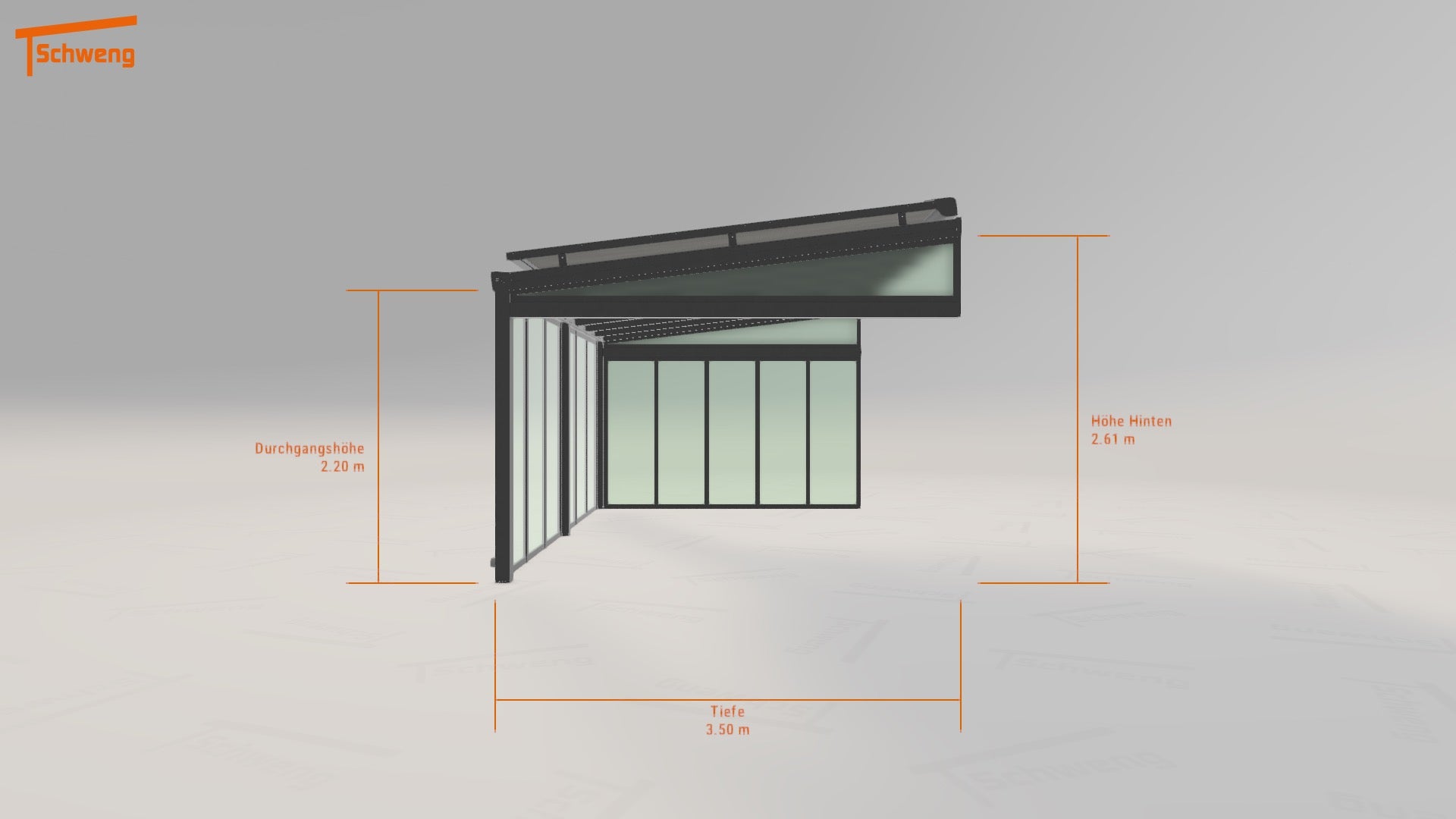 #DE Schweng Terrassenüberdachung S350 (ID qdb35k) 