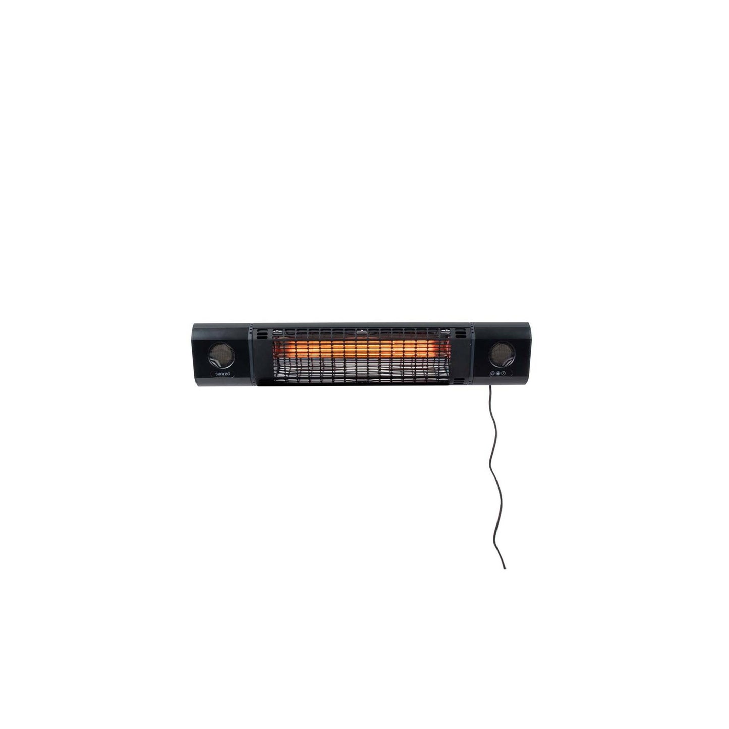 SUNRED® Heizstrahler Sun und Sound, Wand, 2000W