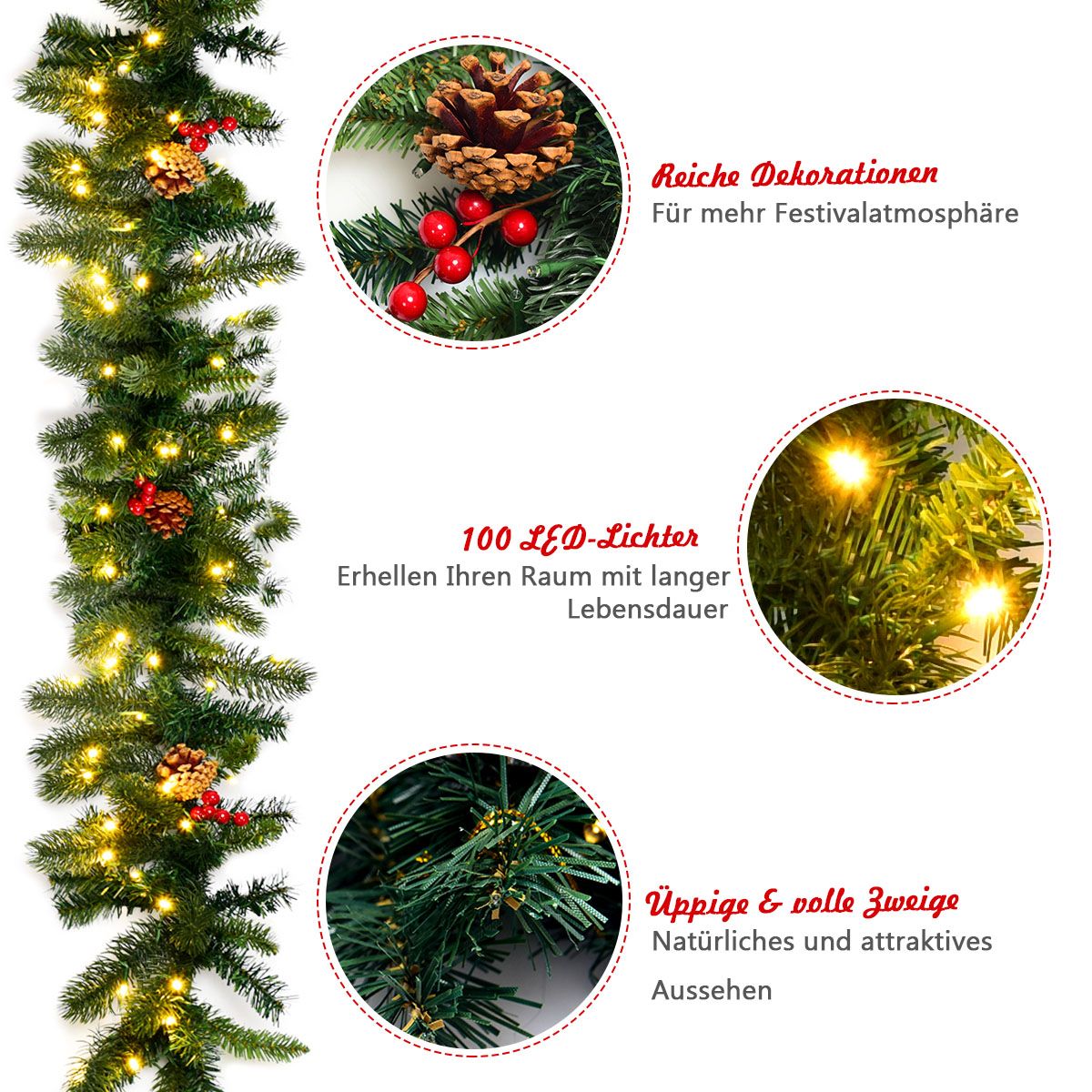 Künstliche Weihnachtsgirlande Tannengirlande