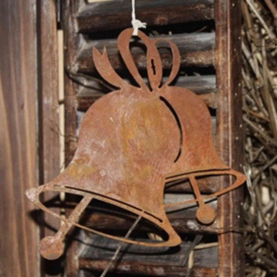Edelrost Hängedeko Glocke zum selber gestalten | Weihnachtsdeko Glocken - Rost Metall Dekoration