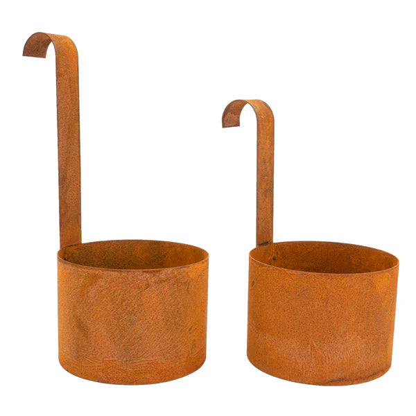 Rost Deko Garten Pflanztopf zum Hängen | Edelrost Gartendeko Hängetopf
