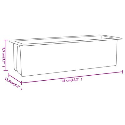 vidaXL Pflanzkasten für Europaletten 12 Stk. Grau 36×13,5×9,5 cm PP