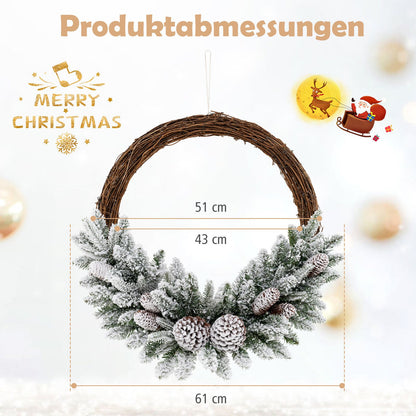 Künstlicher Weihnachtskranz mit Beleuchtung