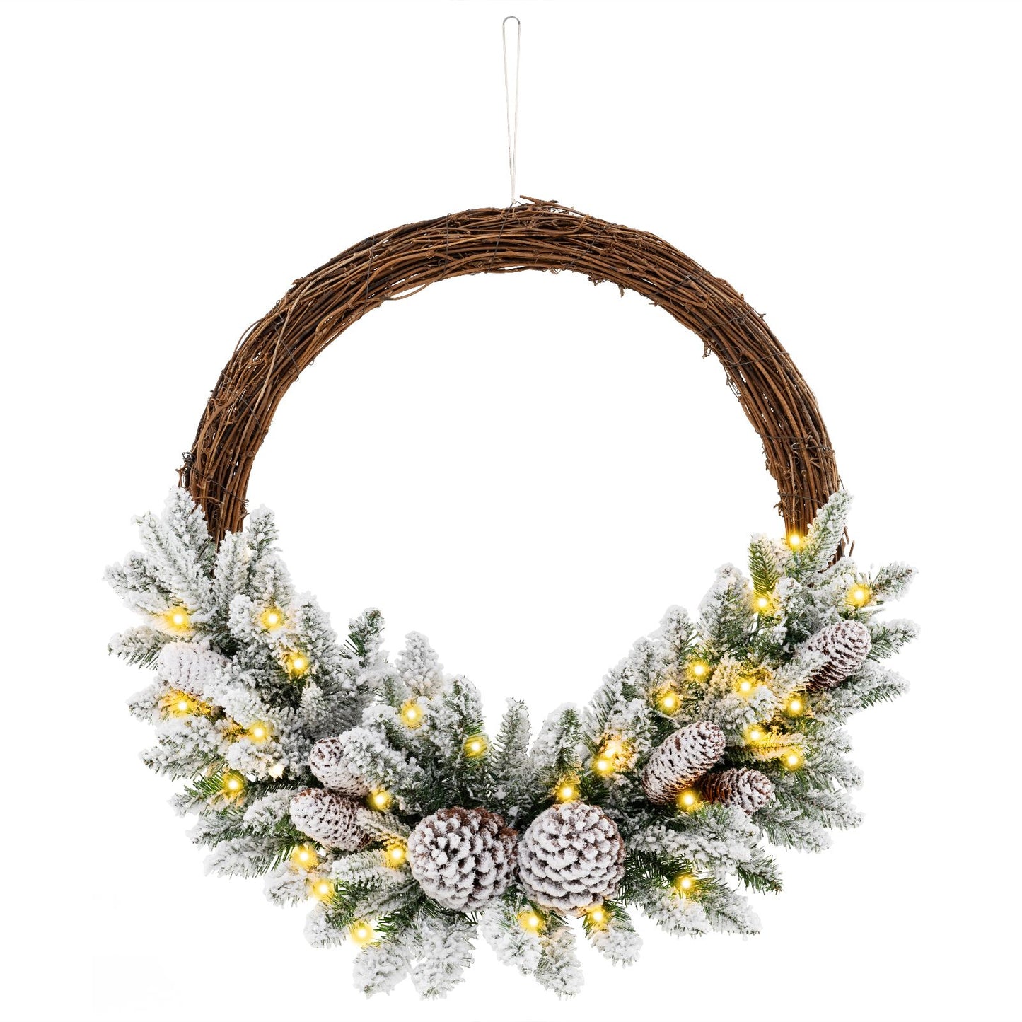 Künstlicher Weihnachtskranz mit Beleuchtung