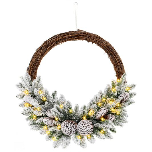 Künstlicher Weihnachtskranz mit Beleuchtung