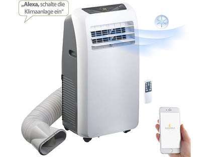 Sichler Klimaanlage Alexa: Mobile Klimaanlage, 9.000 BTU/h, 2.600 Watt, WLAN & App-Steuerung