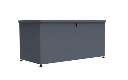 Garten-Auflagenbox 460 Liter aus verzinktem Stahl – pulverbeschichtete Outdoor-Aufbewahrungsbox, 136 × 66 × 67 cm