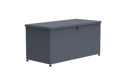 Garten-Auflagenbox 460 Liter aus verzinktem Stahl – pulverbeschichtete Outdoor-Aufbewahrungsbox, 136 × 66 × 67 cm