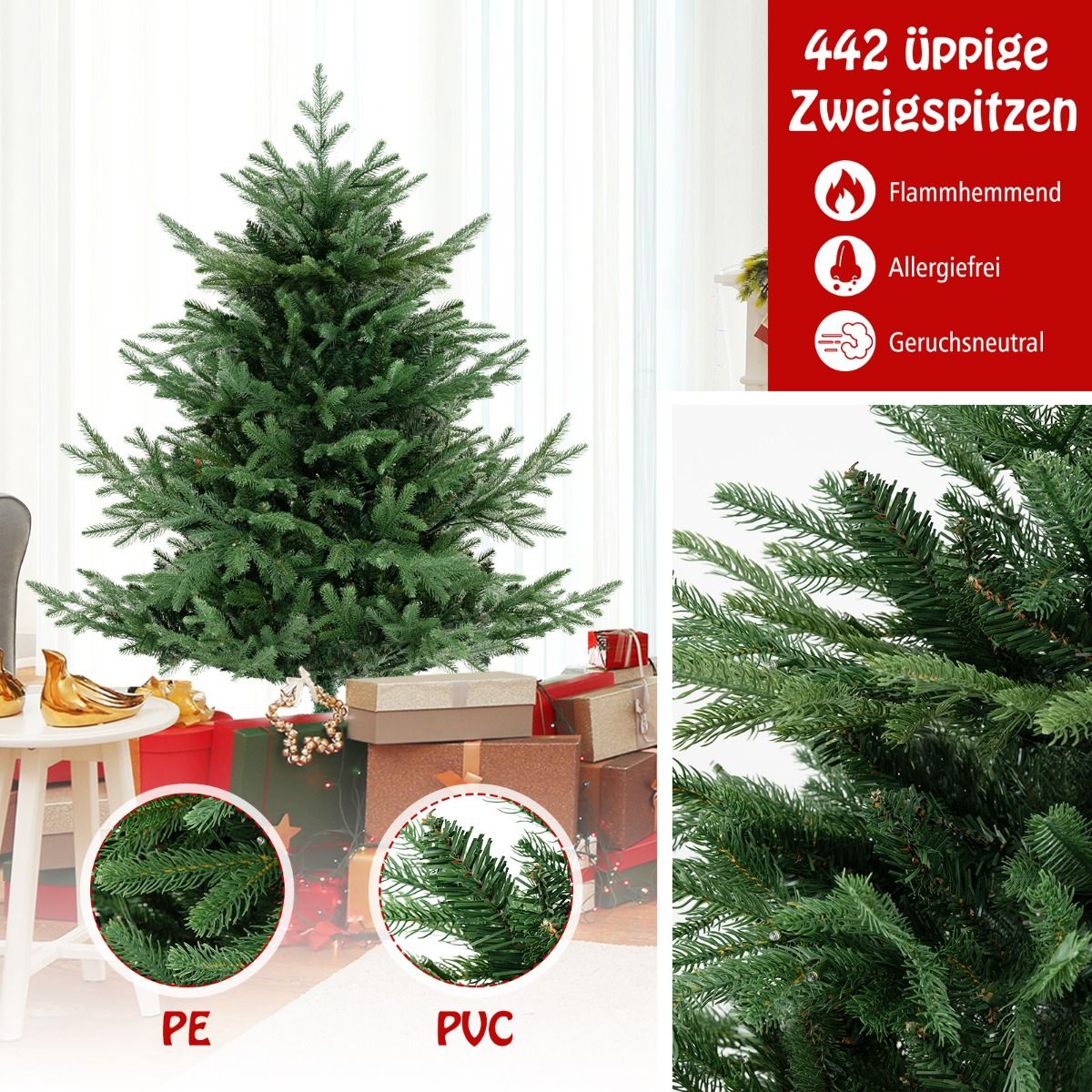 Weihnachtsbaum mit Beleuchtung