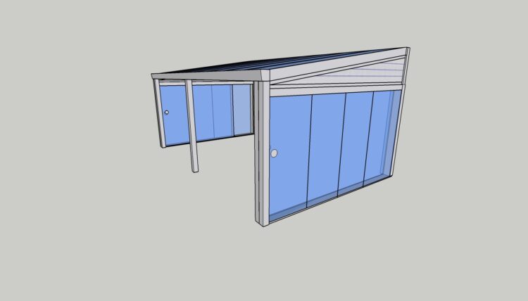 Schweng Sommergarten S400 - Seitenwand, Glasschiebewand Ideal 38 links & rechts